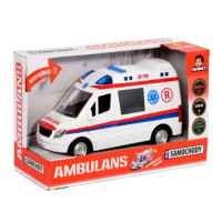 AMBULANS B/O AMBULANS B/O, światło, dźwięk, otwierane boczne i tylne drzwi 27 X 16 X 11 CM
