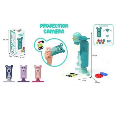 Projektor b/o 3 kol. 48 slajdów 19x8x12 cm rozmiar opakowania 16,6x7x8,5 cm