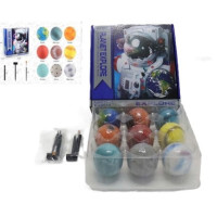 Zestaw edukacyjny Planety x 9, wykopaliska, minerały, akcesoria, gipsowa kula 7 cm, kolorowa instrukcja zabawy