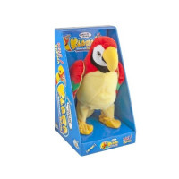 Papuga Klara nagrywająca i powtarzająca zdania. Kołysze się zabawnie na nóżkach. Zabawka zawiera baterie.